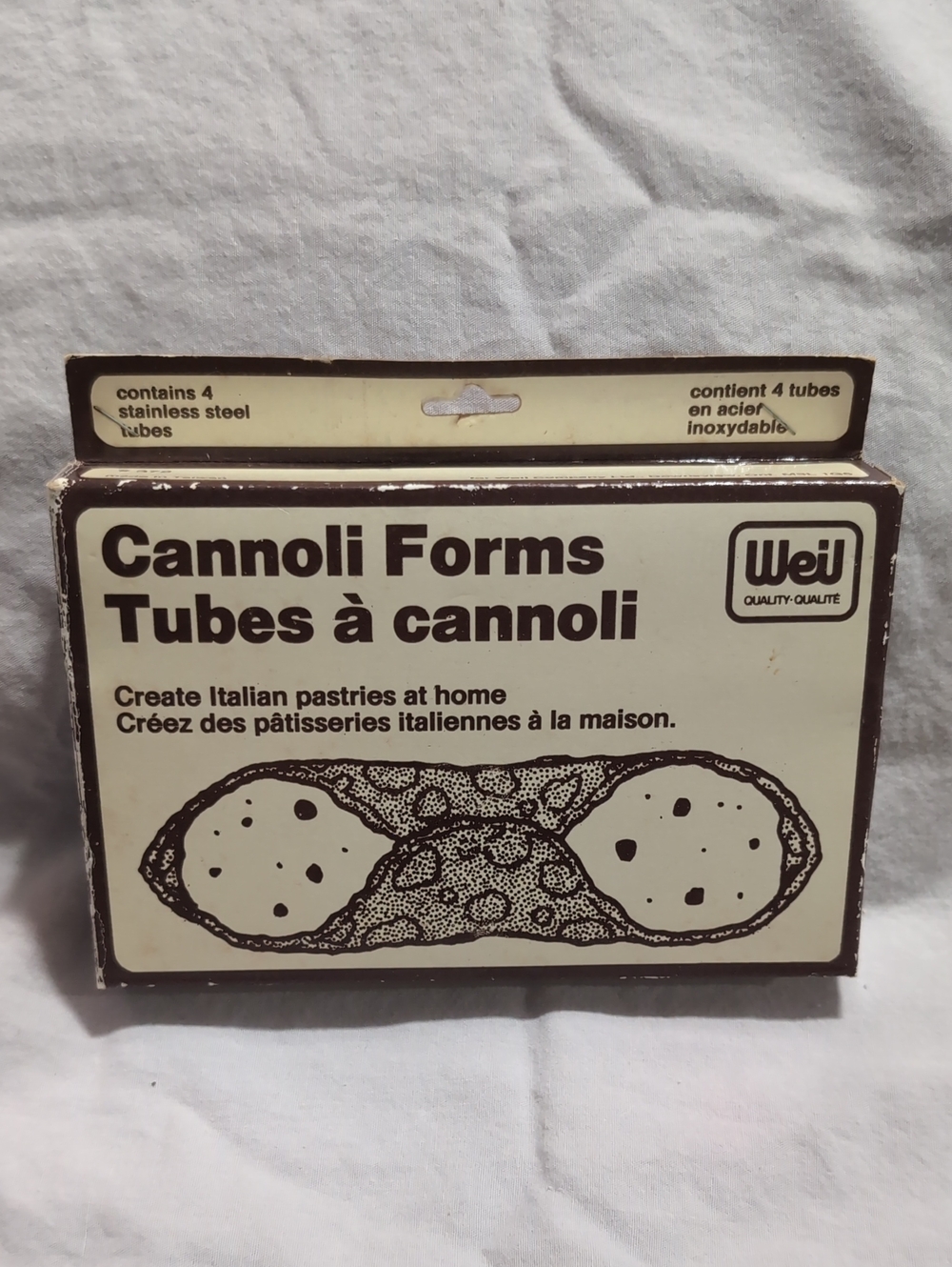 Vintage NEW Old stock Weil Cannoli Forms Kitchen Box *BIN